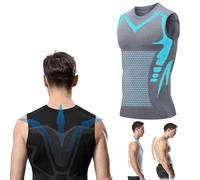 Jeeeun Menionic Tourmaline Posture Corrector Vest, 2024 New Menionic Vest - Instant Posture Corrector (Gray,Large)