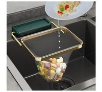 Jeeeun Meshmate Waste Rack, Mesh Mate Waste Rack, Meshmate Waste Rack Sink, Mesh Waste Rack for Sink, with 100 Pcs Filter Mesh Bags (Green)