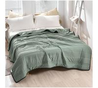 Jeeeun Nuvodreams Cooling Blanket Queen Size, Nuvo Dreams Blankets, Silk Cooling Blanket for Hot Sleepers (Military Green,150 * 200cm)