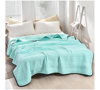 Jeeeun Nuvodreams Cooling Blanket Queen Size, Nuvo Dreams Blankets, Silk Cooling Blanket for Hot Sleepers (Aqua,200 * 230cm)