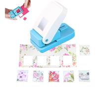 Jeeeun Stamp Puncher - 1x0.8inch Rectangular Postage Stamp Punch, Lever Stamps Cutter, Square Craft Hole Puncher for Paper Crafts, DIY Cards Making, Arts Crafts Supplies (1Pcs)