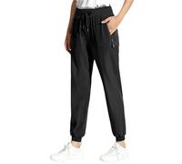 Jeeeun Stretch Active Women’s Pants, Lightweight, Breathable, Casual Wear for Home, Work & Outdoors (Black-Jogger,3XL)