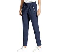 Jeeeun Stretch Active Women’s Pants, Lightweight, Breathable, Casual Wear for Home, Work & Outdoors (Blue-Straight,12XL)