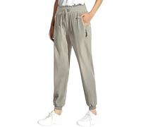 Jeeeun Stretch Active Women’s Pants, Lightweight, Breathable, Casual Wear for Home, Work & Outdoors (Khaki-Jogger,XS)