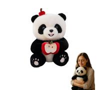 Jeeeun The Pandy - Emotional Healing on Demand, Ultra-Soft Realistic Panda Plush, Hug-Like Plush Toy with Comforting Weight & Washable Design (black C)