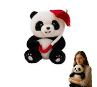 Jeeeun The Pandy - Emotional Healing on Demand, Ultra-Soft Realistic Panda Plush, Hug-Like Plush Toy with Comforting Weight & Washable Design (black A)