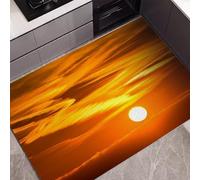 JEEGIU Orange Sunlit Sky Kitchen Mats Cushioned Comfort Mat for Home & Office Ergonomically Engineered Memory Foam Kitchen Rug Waterproof Non-Skid,Home,3x6ft/36x72in/90x180cm