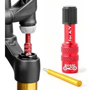 JeeGoWooss Bike Shock Pump Adapter Adjustable Fork Valve Adapter (Red, 2in)