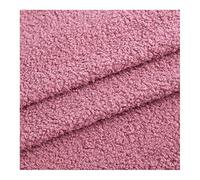 JEEIJ 160cm Plush Fabric Polar fleece Cloth Polyester Autumn Winter Small roll teddy velvet fabric DIY clothing Handmade Sewing quilting Toy (Color : Leather pink)