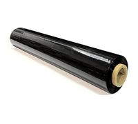JeeJaan® 1 Roll Black Pallet Wrap 500mm x 250m 23mu 1.8 kg - Standard Core Heavy-Duty Premium Stretch Film Shrink Wrap Durable Cling Wrap for Secure Packaging and Shipping Needs