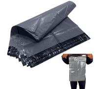 JeeJaan® 100 Grey Parcel Bags 13" x 19" (330 x 480mm) Strong Poly Mailer Small Postage Mailing Bags Courier Shipping Postal Bags - Posting Packing Envelopes