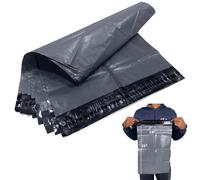 JeeJaan® 100 Pcs Grey Mailing Bags 14" x 21" - 355 x 533 mm Poly Mailers Postage Bags - Envelope Courier Shipping Mailers Strong Self Seal Parcel Mailers Postage Bags