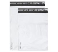 JeeJaan® 100 Pcs Mixed White Mailer 2 Sizes 50 from Each 10 x 14 and 12 x 16 - Poly Postal Self Seal Bags - Ship Your Valuables with Our Durable and Secure Mixed White Mailing Bag
