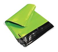 JeeJaan® 100 Pcs Neon Green Postal Bags 9 x 12" (228 x 305mm) Poly Mailers Postage Bag Strong Envelope Courier Parcel Mailers Water & Tear-Proof Postal Courier Bag