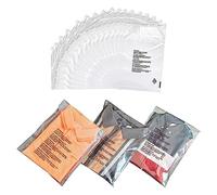 JeeJaan® 100 Pcs of Clear Polypropylene Bags 9 x 12 in Opp Mailing Bags 230 x 305 mm Plastic Envelopes for Clothes with Safety Warning