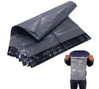 JeeJaan® 100 Pcs of Grey Parcel Bags 12" x 16" - 305 x 405 mm Courier Mailer Plastic Parcel Envelopes Durable Packaging Shipping Bags Waterproof and Tear-Proof Postal Mailer Courier Bag
