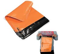 JeeJaan® 100 Pcs of Orange Mailing Bags 10 x 14 in Mailers Bag 254 x 354 mm Plastic Courier Parcel Bags Envelopes Durable Packaging Shipping Bags Strong Self Seal Parcel Mailers Postage Bags