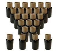 JeeJaan® 24 Rolls Black Mini Stretch Film 100mm x 150m 17mu Self-Adhering Extended Core Pallet Stretch Wrapper & Stretch Shrink Wrap Parcel Packing Cling Film Return Pallets