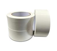 JeeJaan® 3 Pcs White Duct Tape (50mm x 50m)| High Grade Professional Gaffer’s Tape| Water Resistant Heavy Duty Electrical Tape Adhesive Fabric Cloth Tape for Multi-Use Home Repair Indoor/outdoor DIY