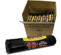 JeeJaan® 30 Rolls of 300 Pack Super Strong Heavy Duty Bin Liners 50L - 120 Gauge Bin Bags Black Refuse Sacks for Home Garden House Office Caterers Rubbish 100% Waste Recycled Material
