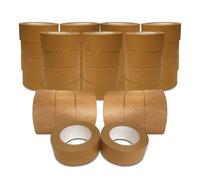 JeeJaan® 36 Rolls of Brown Kraft Paper Tape 50mm x 50m Eco-Friendly Self-Adhesive Paper Tape for Packaging Sealing and Wrapping Parcels Durable Recyclable Ideal for Heavy Duty Packing Use