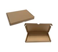JeeJaan® 50 Pcs DL (218 x 108 x 20) mm Brown PIP Mail Postal Letter Box - Corrugated Cardboard Shipping Boxes for Royal Mail - Small Postal and Letterbox Packaging Boxes