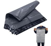 JeeJaan® 50 Pcs Grey Mailing Bags 16" x 21" - 405 x 533 mm Polythene Postage Bags Strong Recyclable Grey Mailer Bag for Envelope & Courier Shipping Recycleble Delivery Bag