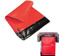 JeeJaan® 50 Pcs Red Postage Bags 12x16 in Mailing Bags 305 x 405 mm Poly Mailers Parcel Bags Envelope Courier Shipping Mailers Waterproof and Tear-Proof Postal Mailer Courier Bags