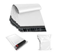 JeeJaan® 50 Pcs White Postage Bags 12x16 Poly Mailers 305 x 405 mm Parcel Bags Envelope Courier Shipping Mailers Waterproof and Tear-Proof Postal Courier Mailer