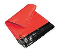 JeeJaan® 50 Red Parcel Bags 9" x 12" -228 x 305mm Strong Self Adhesive Poly Mailer Bags | Waterproof and Tear-Proof Envelopes Ideal for Delivery Purp