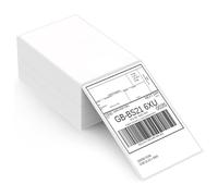 JeeJaan® 500 of Fanfold Thermal Label 4x6 Sticky Labels 100 x 150 mm Self-Adhesive Direct Shipping Labels Works with Zebra TSC Toshiba Citizen Label Printers for Shipping Barcodes Inventory