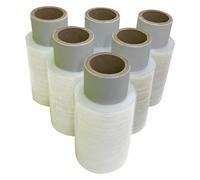 JeeJaan® 6 Rolls Clear Mini Handy Shrink Wrap 100mm x 150m 17mu - Self-Adhering Pallet Stretch Wrapper - Heavy Duty Plastic Wrap for Moving House Furniture Wrapping Film