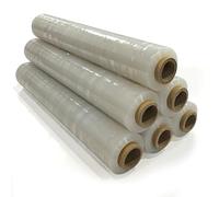 JeeJaan® 6 Rolls Clear Pallet Wrap 500mm x 300m - Standard Core Tear Resistant Shrink Wrap & Stretch Wrap Water & Moisture Proof Industrial Cling Film Multi-Use Pallet Wrap & Furniture