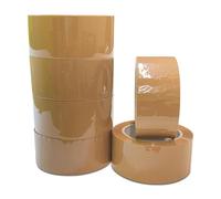 JeeJaan® 6 Rolls of Strong Brown Packaging Tape 48mm x 91m Heavy Duty Tape for Packing Boxes Parcel Sealing Carton Storage Shipping Moving House Warehouse and General Packaging