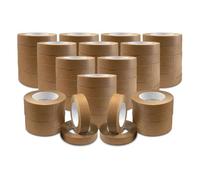 JeeJaan® 72 Rolls of Brown Kraft Paper Tape 25mm x 50m Eco-Friendly Self-Adhesive Paper Tape for Packaging Sealing and Wrapping Parcels Durable Recyclable Ideal for Heavy Duty Packing Use