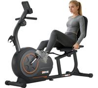 JEEKEE Recumbent Exercise Bike for Seniors,Whisper-Quiet Stationary Bikes for Home, 400LB Weight Capacity & 16 Levels Magnetic Resistance, Heart Rate Handle,2311DX