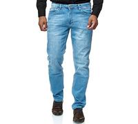 Jeel Men's Jeans - Regular-fit - Straight-Cut - Stretch - Jeans Trousers - Basic Washed 02-Light Blue 32W / 32L