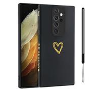 Jeelar ESONG Fashion Phone Case for Xiaomi Redmi Note 8 Pro,Shockproof Protective Soft Flexible Silicone TPU Bumper Cover with Cute Love-heart Plating Pattern/Wrist Strap,for Girls/Women Ladies-Black