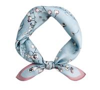 Jeelow 100% Silk Mulberry Scarf Small Square Scarves For Women Hair Bandana Neckerchief
