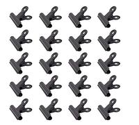 Jeemitery 20pcs 2 inch Black Bulldog Binder Paper Clips/Metal Hinge Clip File Clamps for Crafts, Food Bags, Drawings, Photos at Home Kitchen & Office Useage