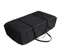 Jeenuuder 1 Piece Hay Bale Storage Bag Tote Hay Bale Carry Bag Foldable Horse Livestock Hay Bale Bags With Zipper Waterproof Black