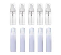 Jeenuuder 10 PCS Foam Dispenser Plastic Pump Bottle White & Transparent for Travel Cleaning Cosmetic Packaging 60Ml