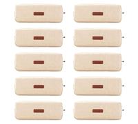 Jeenuuder 10 Piece Student Pencil Bag Change Bag Cosmetic Bag Suitable for Youth Schools Creamy-White