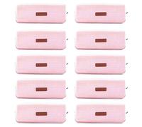 Jeenuuder 10 Piece Student Pencil Bag Change Bag Cosmetic Bag Suitable for Youth Schools Pink