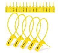 Jeenuuder 1000 Pcs Tags Security Tags Seals Safety Numbered Zip Ties Labels (Yellow)
