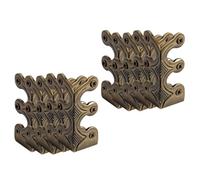 Jeenuuder 10PC Skiffers Baseboard Corner Protectors,Solid Brass Skirting Board Protectors,Baseboard Corner Protectors Bronze