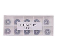 Jeenuuder 10Pcs Diameter 12mm Round Carbide Cutter Insert Fits for Ci3 Wood Turning