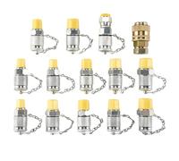 Jeenuuder 14Pcs Hydraulic Pressure Test Point Testing Coupling Adapter Set for Hydraulic System Kit