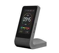 Jeenuuder 1Set Smart Air Quality Detector Digital Temperature Humidity Sensor Tester (Black)