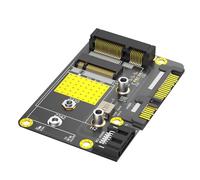 Jeenuuder 2 in 1 Msata/M.2 NGFF SSD to Dual SATA3 Adapter M.2/MSATA to Adapter M.2 NGFF MSATA SSD to SATA3.0 2.5Inch Adapter